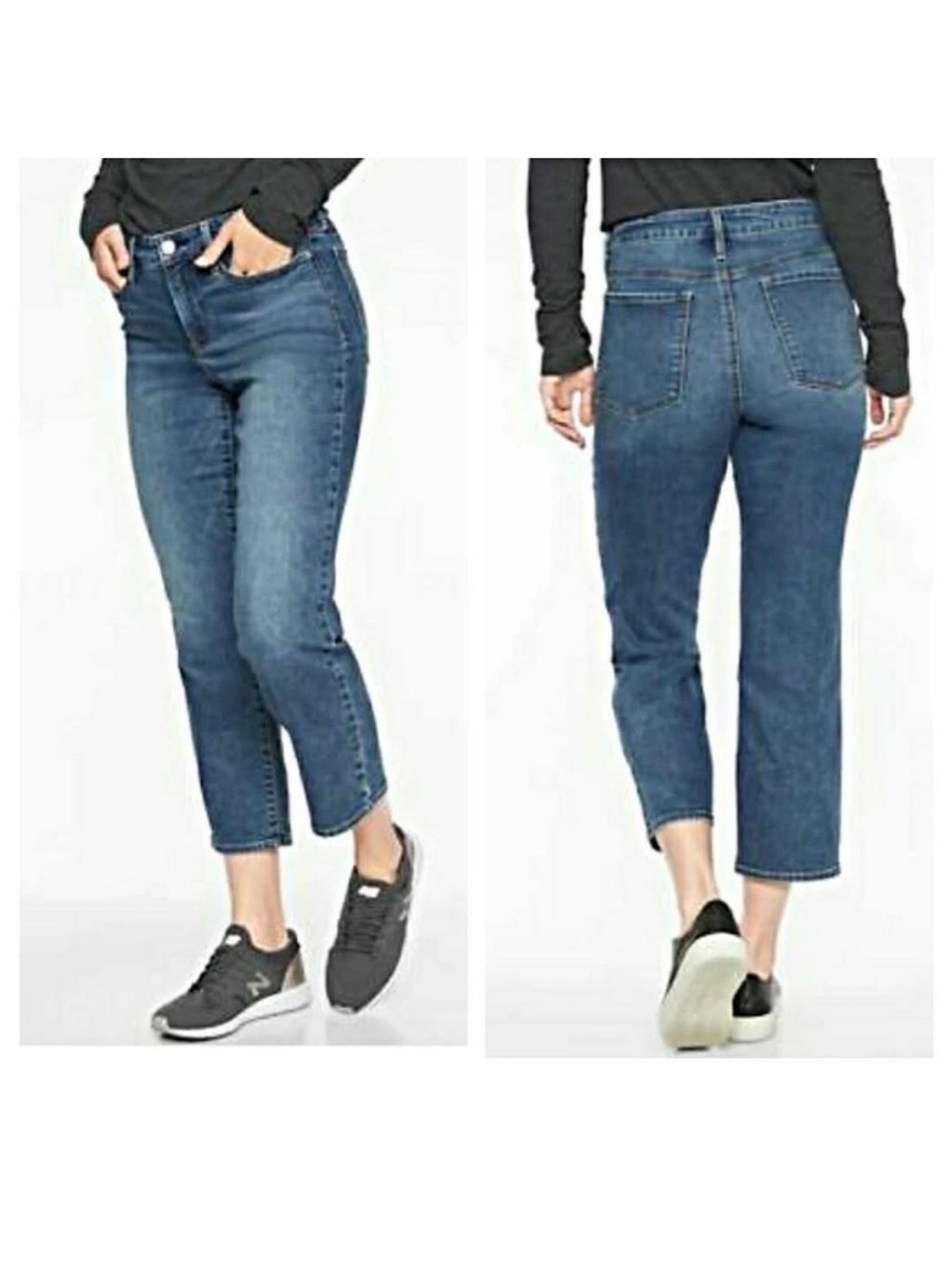 ATHLETA Slim ankle Straight sz10 Tall Sculptek Women's Jeans Lapis Wash Stretch